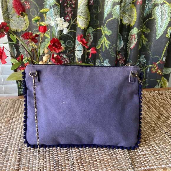 Steve Madden Jarya Blue Green Embroidered Studded Handbag - Picture 4 of 8